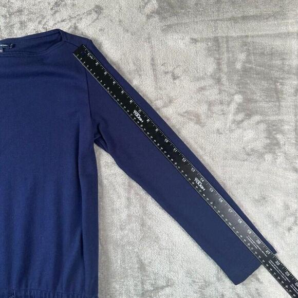 Ralph Lauren Sport Dress Small Blue Long Sleeve Drawstring Tie Waist - Picture 7 of 9